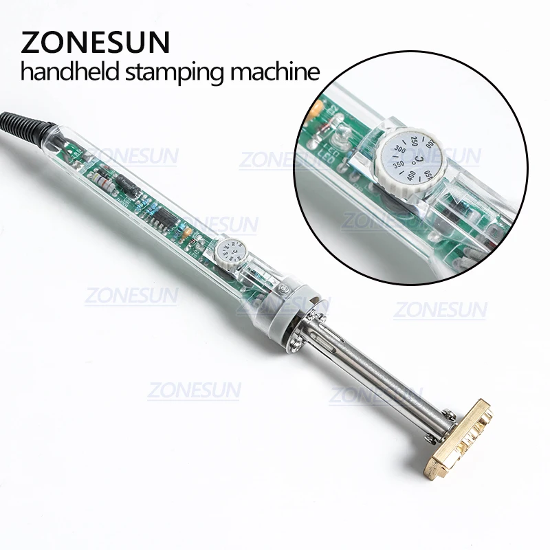 ZONESUN инструмент для печати кожи тепловой тиснитель паяльник Пользовательский