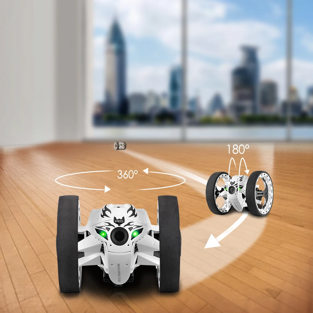 Paierge PEG-81 RC Обновленная Автомобильня Версия Прыжки Мини Автомобиль Игрушка Плавное Вращение Колес Музыка Фары Робот Автомобиль для детей Подарок