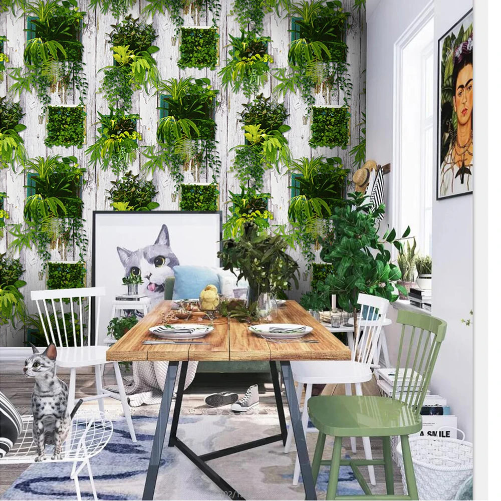 Lanca Pvc Wallpaper Grass Green Pastoral Nature Printed Waterproof Washable Home Decor Background For Restaurant Kitchen Roll Wallpapers Aliexpress
