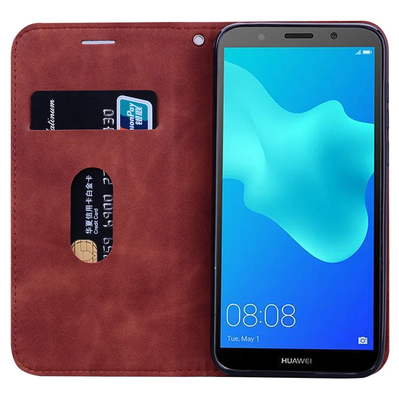 Dành Cho Huawei Y5 Lite 2018 Ốp Lưng Da 5.45 Inch Dạng Ví Flip Dành Cho Huawei Y5 Y 5 2018 Coque Ốp Lưng dành Cho Huawei Y5 Prime 2018 Bao huawei phone cover