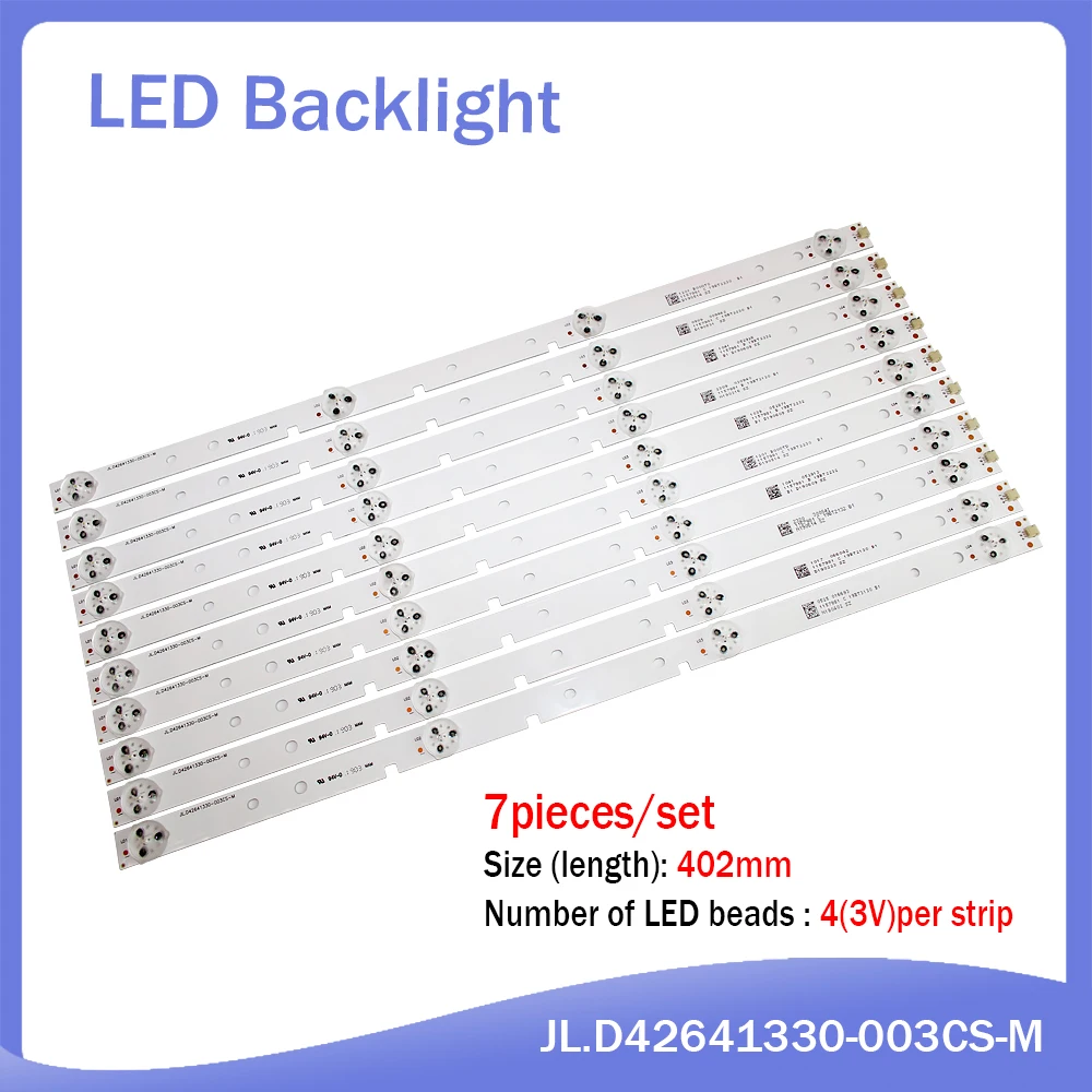 7 шт./лот 100% новая светодиодная лента для подсветки ЖК-телевизора hisense LED43EC500U/43N2000