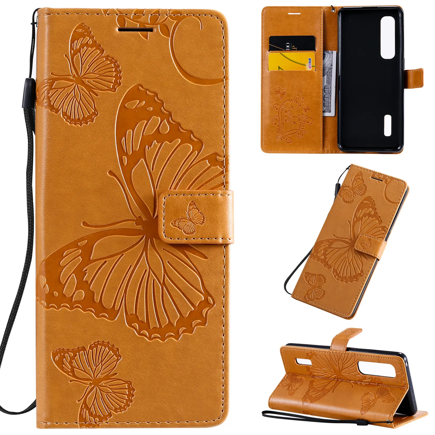 Cute Flip Leather Cover for OPPO A1K F5 F7 F9 F11 A5 A7 A5S A9 A31 Pro 2020 Realme 3 5 6 Find X2 Case Wallet Butterfly Funda | Мобильные