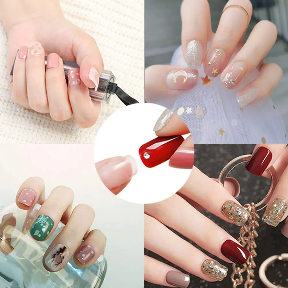 Double-Sided Nail Adhesive Stickers Breathable Transparent Bendable Fake Nail Glue for Women and Girls