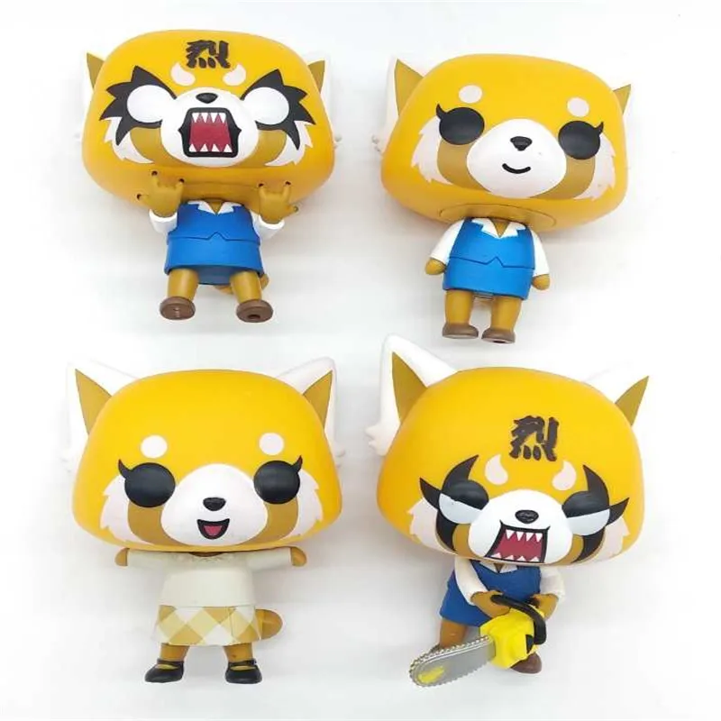 

Aggretsuko Rage /Chainsaw /Date Night reative cartoon figurine Vinyl Action Collectible Model Toy for gift