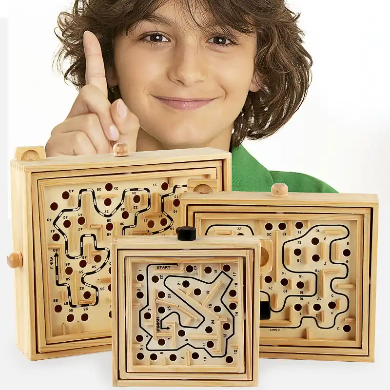 wooden maze toy