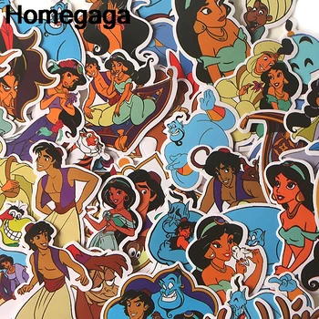 

10sets/lot Homegaga 39pcs Cartoon the magic lamp badge Diy stickers PC wall notebook phone case Motor scrapbooking album D2133