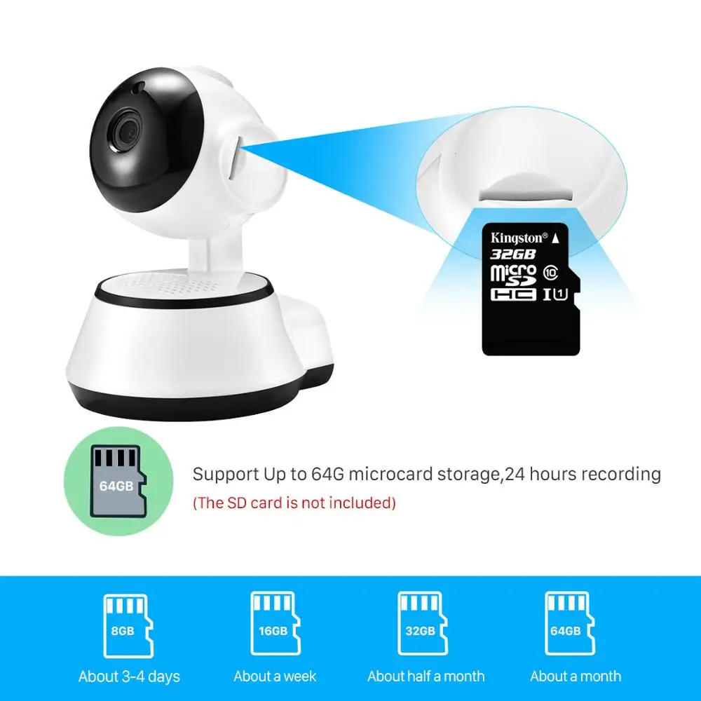 Умная ip камера BESDER 1080P Wi Fi панорамирование/наклон HD МП для помещения детей
