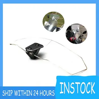 

2 Size Motorcycle Bikes Extension Wind Deflector Wind Proof Windshield Adjustable Plastic Screen Clip On Windscreen