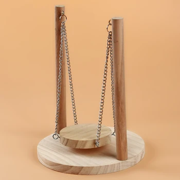 

1Pc Pets Birds Pet Supplies Funny Natural Wooden Agapornis Calopsita Parrots Birds Hamster Swing Hammock Toys Vogel Speelgoed