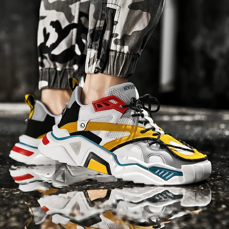 

2020 Spring New Style Mixed Colors Couples Dad Shoes Thick Bottomed Low Top STUDENT'S Shoes Korean-style Versatile Sports Trendy