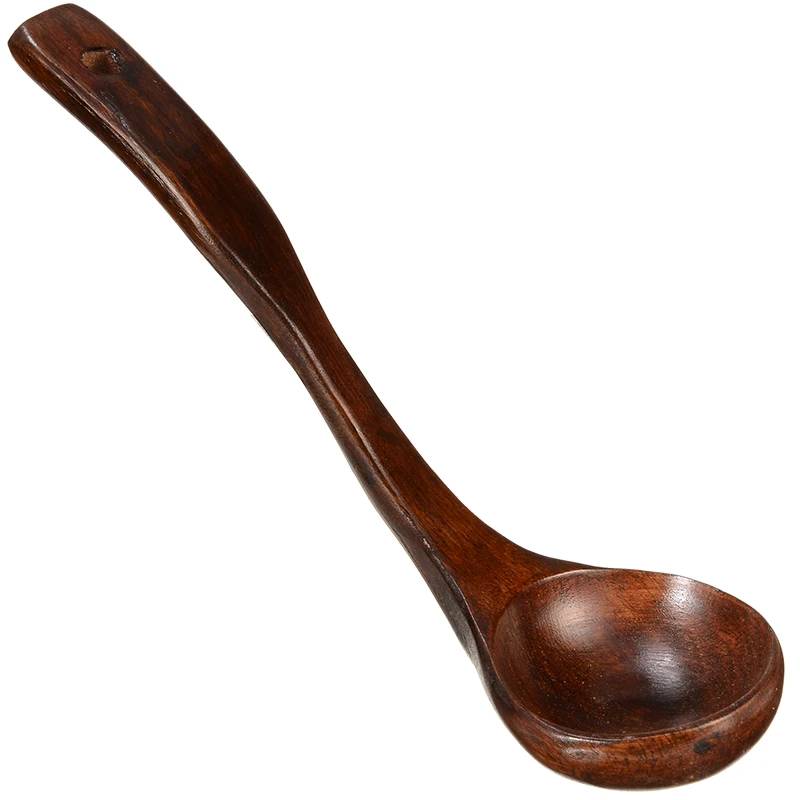 Новая деревянная ложка глубокий ковш кухонная для сервировки супа каши посуда