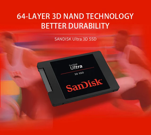 Disque SSD SanDisk Ultra 3D de 2,5 pouces 250 Go – Disque SSD interne SATA  III 4 To