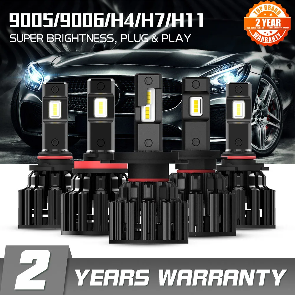 NOVSIGHT H7 LED H4 H11 9006 9005 Автомобильные фары лампы 100 Вт 6000 лм декодер светодиодные
