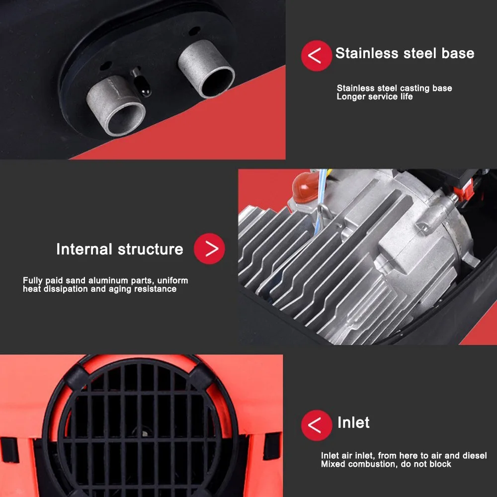 12V 5KW обогревателя автомобиля Парковка топлива нагреватель воздуха на дизельном топливе с Дистанционный пульт с lcd монитор для автомобиля