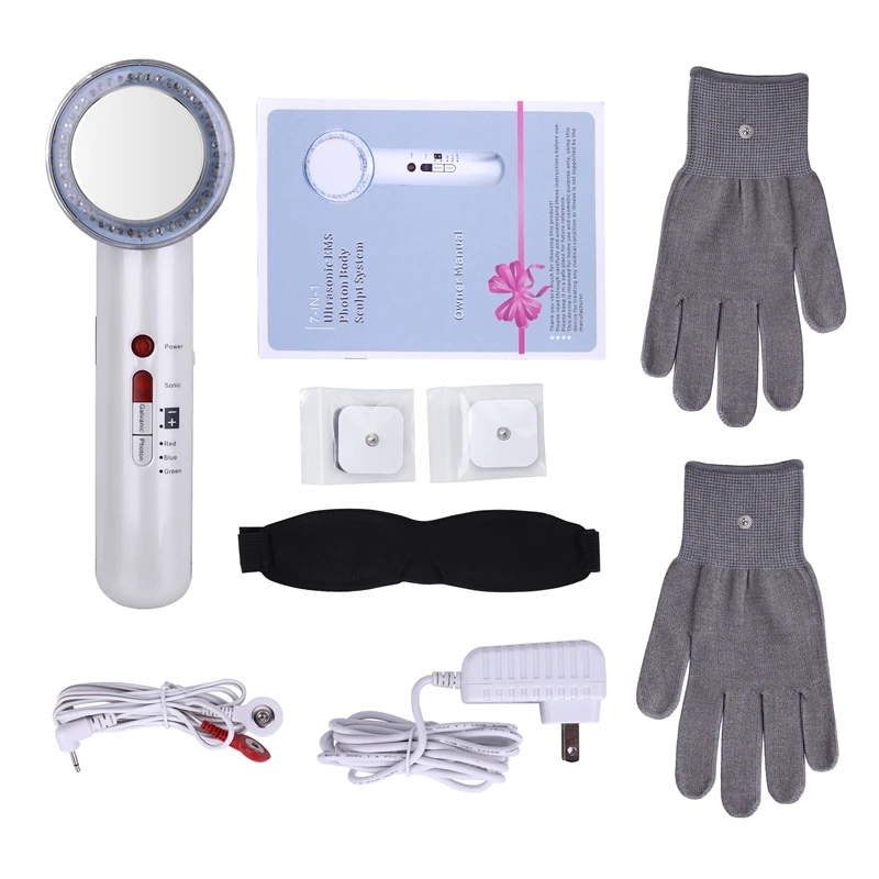 

7 In 1 Ems Ultrasonic Body Facial Slimming Anti Cellulite Burn Cavitation Body Slimming Weight Loss Therapy Face Massager Eu Plu