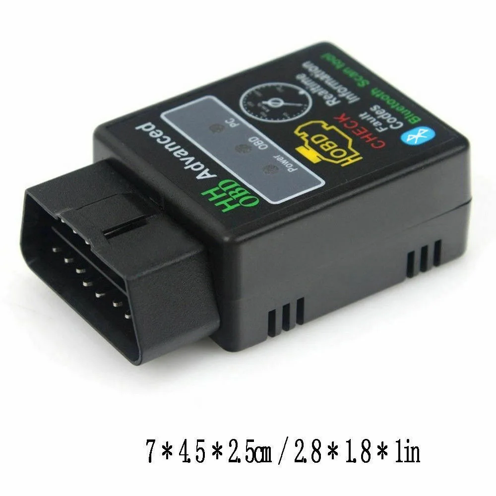ELM327 HH OBD 2 OBDII Автомобильный Bluetooth V2.1 диагностический инструмент интерфейс сканер Код считыватель для Android Крутящий момент автомобильные аксессуары