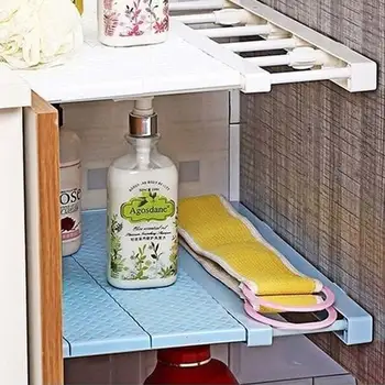 

Closet Storage Board Wardrobe Layered Shelf Convenient Durable 30-40cm Plastic Stretchable Organizer Kitchen