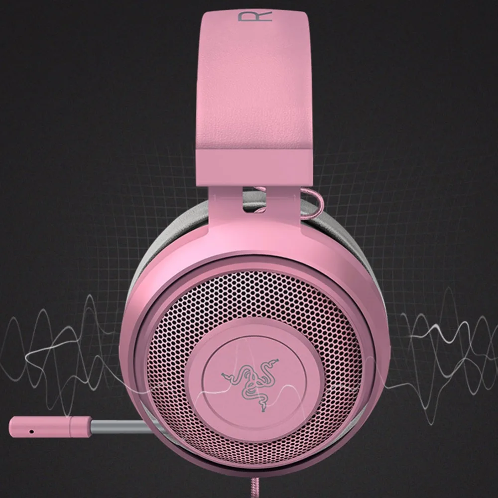 Универсальные наушники razer Kraken V2 3 цветов 3,5 мм, проводные наушники с шумоподавлением, игровая гарнитура с микрофоном
