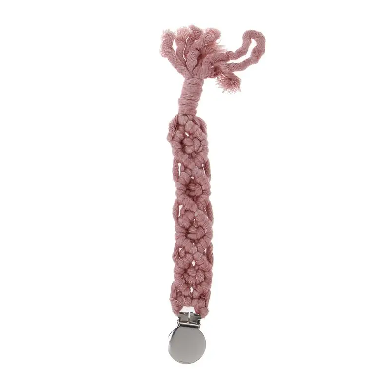 Винтажная вязаная крючком хлопковая Соска-пустышка с зажимом на цепочке, держатель для соски, соска-пустышка с цепочкой для кормления младенцев - Цвет: 11