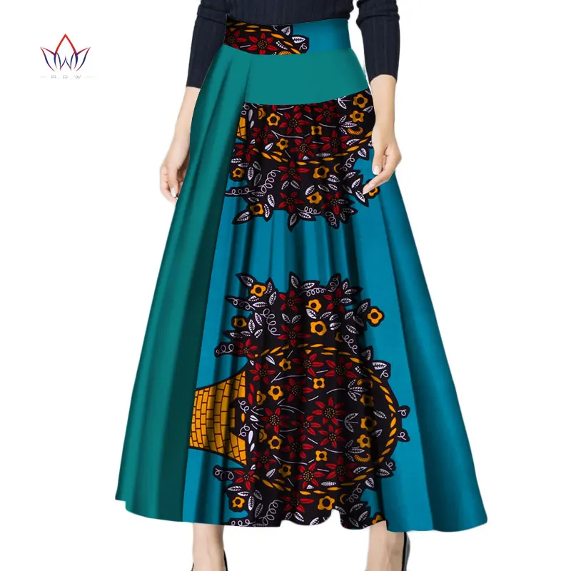 Летняя женская длинная юбка макси для женщин африканская Дашики для женщин Bazin riche robe longue femme размера плюс натуральная юбка wy3546