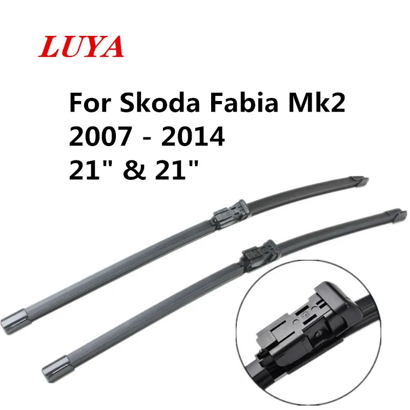 LUYA Wiper Blade Car windshield wiper For Skoda Fabia Mk2 2007 2014 size21" & 21" car