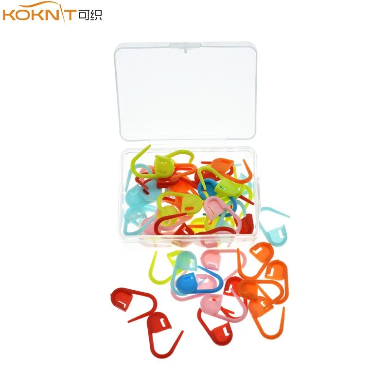 

KOKNIT 50pcs Mix Colors Stitch Markers Plastic Knitting Crochet Locking Stitch Knitting Holder Needle Sewing Accessories For Mom