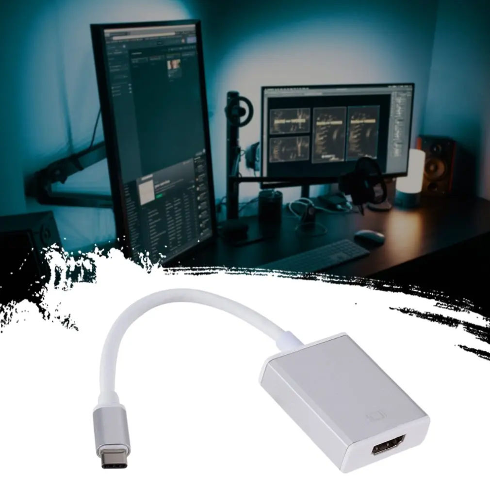 Type C USB 3,1 Мужской к HDMI 1080P HDTV Женский Кабель-адаптер для Macbook ноутбука Применение в мультимедиа