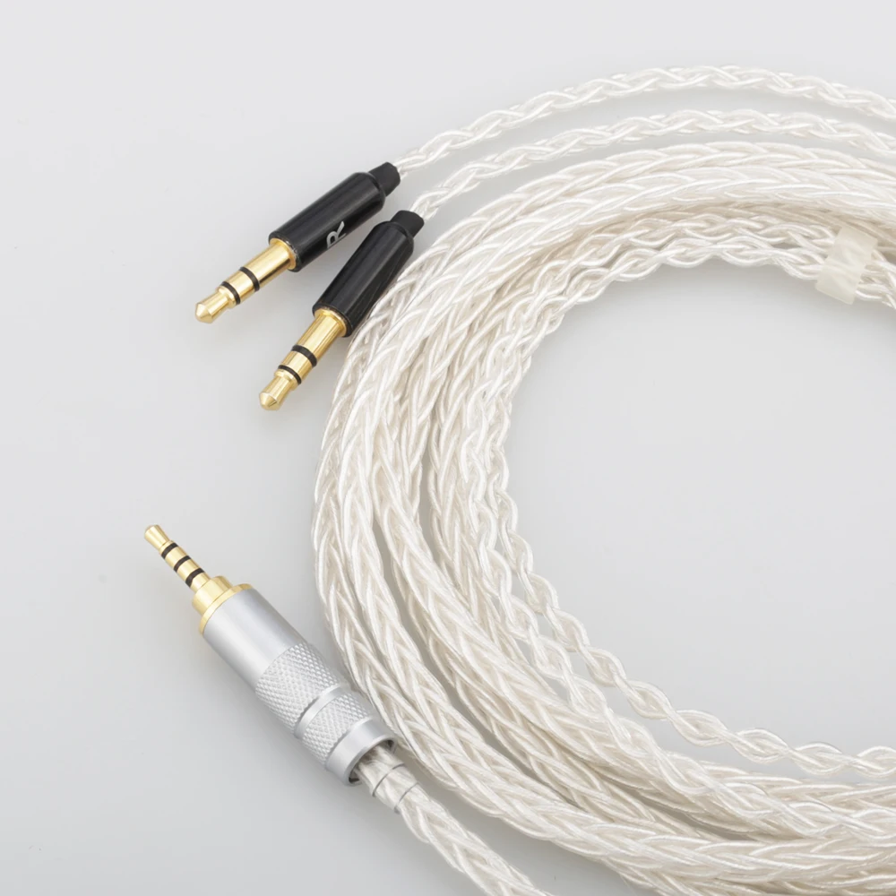 HIFI 8 Cores 7N OCC Silver Plated 2 5mm Balanced Headphone upgrade cord cable For Hifiman SUNDARA he400i he400s HE560