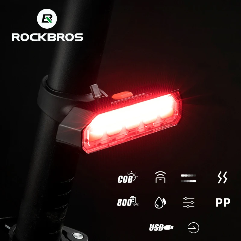 Велосипедный задний светильник ROCKBROS мощный перезаряжаемый светодиодный фонарь