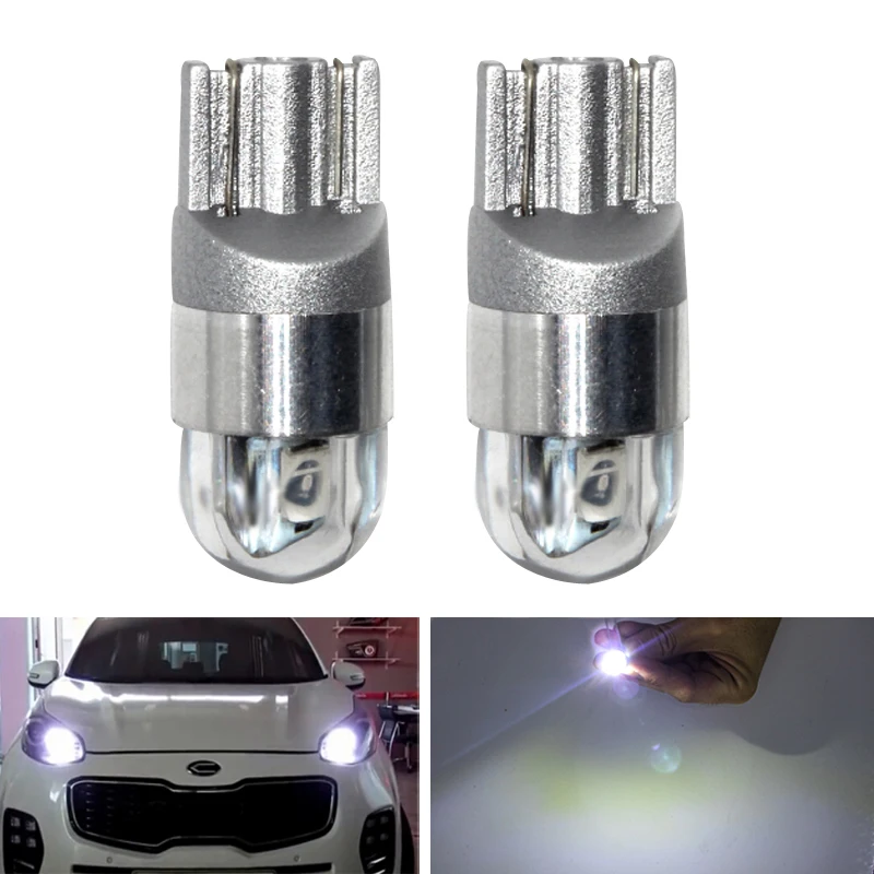 

2pcs T10 W5W 3030 2SMD Car LED Bulb 194 192 921Auto Wedge License Plate Light Door Map Dome 6000K Parking Bulb White Red yellow