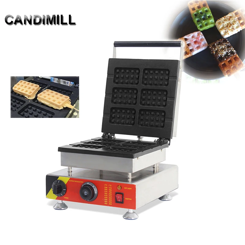 

Snack Equipment Rectangle Waffle Maker Stick Waffle Machine Electric Nonstick Belgian Waffles On Stick Waffle Baker