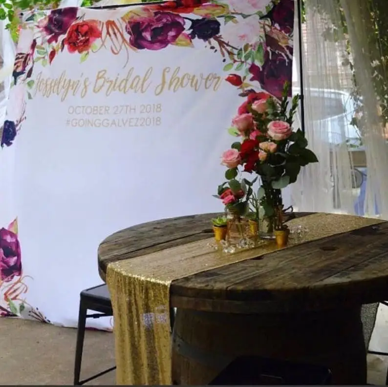 MEHOFOTO Свадебный тканевый баннер фон для фотосъемки Цветочный декор персонализированные вывески Фотофон из полиэстера