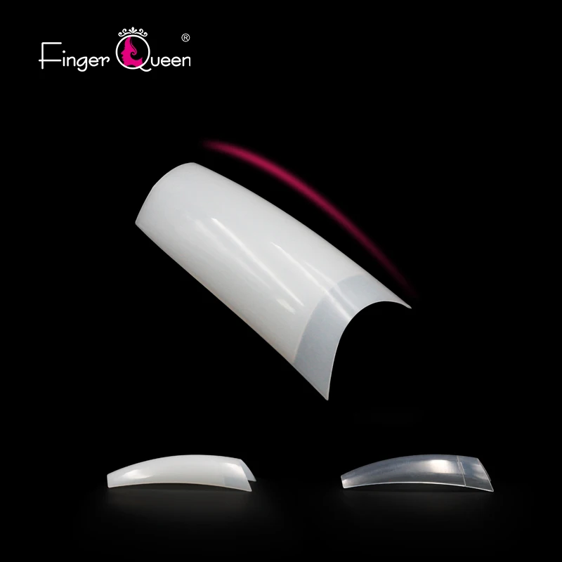 Fingerqueen 500 шт прозрачные натуральные французские накладные акриловые наконечники для ногтей УФ гель ультра гибкий набор 500 Набор накладных ногтей F-1.5