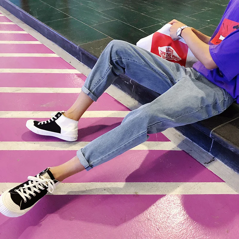 

Large Size Model 2019 Spring New Style MEN'S Jeans Harem Pants Pants Capri Pants Fashion Pants A116-