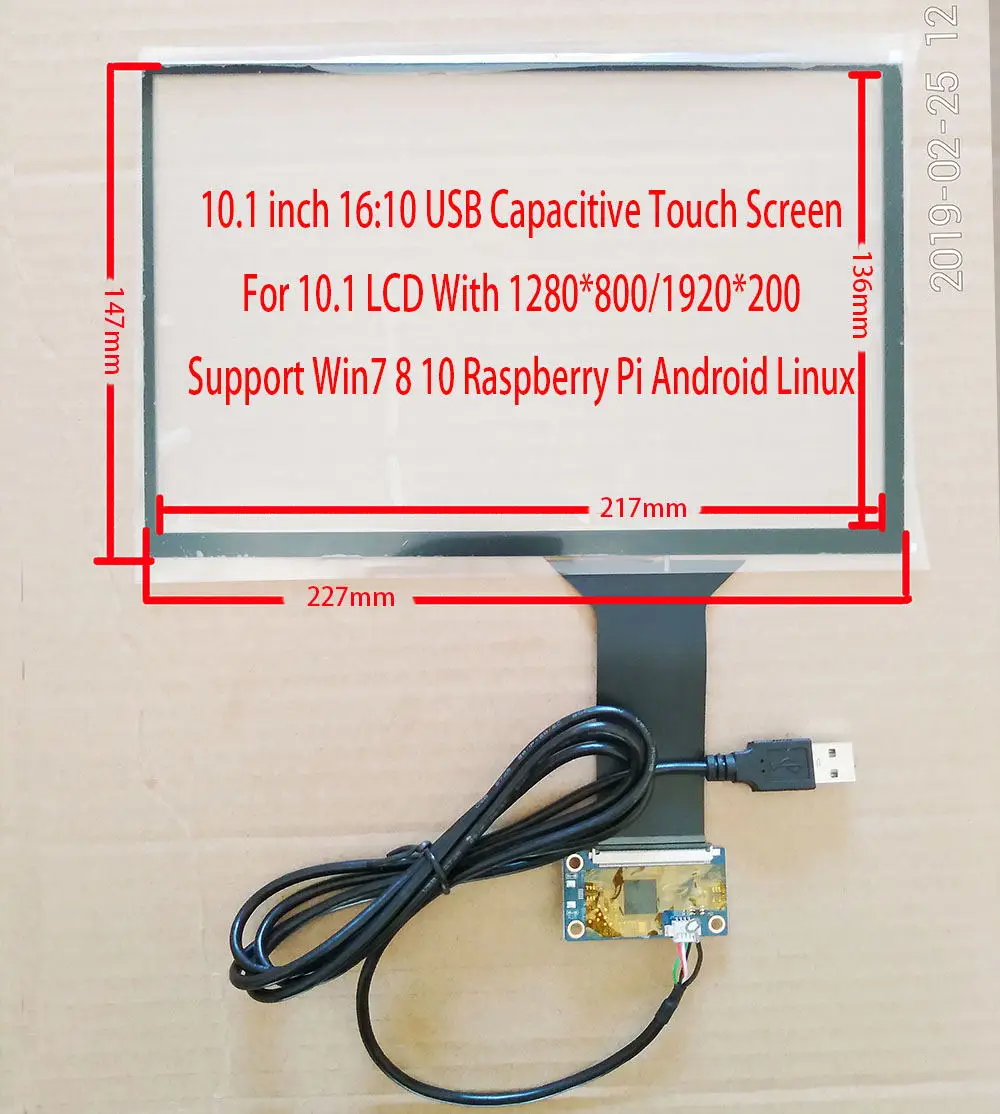 10.1/11.6/12.5/13.3/14/15.6/16 Inch Usb Capacitieve Touchscreen Sensor Digitizer Glass10Fingers Raspberry Pi Windows Hand Schrijver