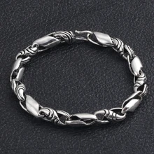 925 серебряный браслет мужские винтажные панк полированные благоприятные цветы тисненые браслеты тайское серебро ручной работы ювелирные изделия