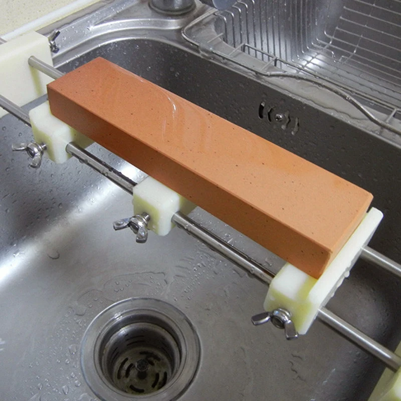 

Hot Sale Kitchen Sink Whetstone Frame Grinding Stone Base Shelf Home Non-Slip Knife Sharpener Nylon Material 0.8Kg