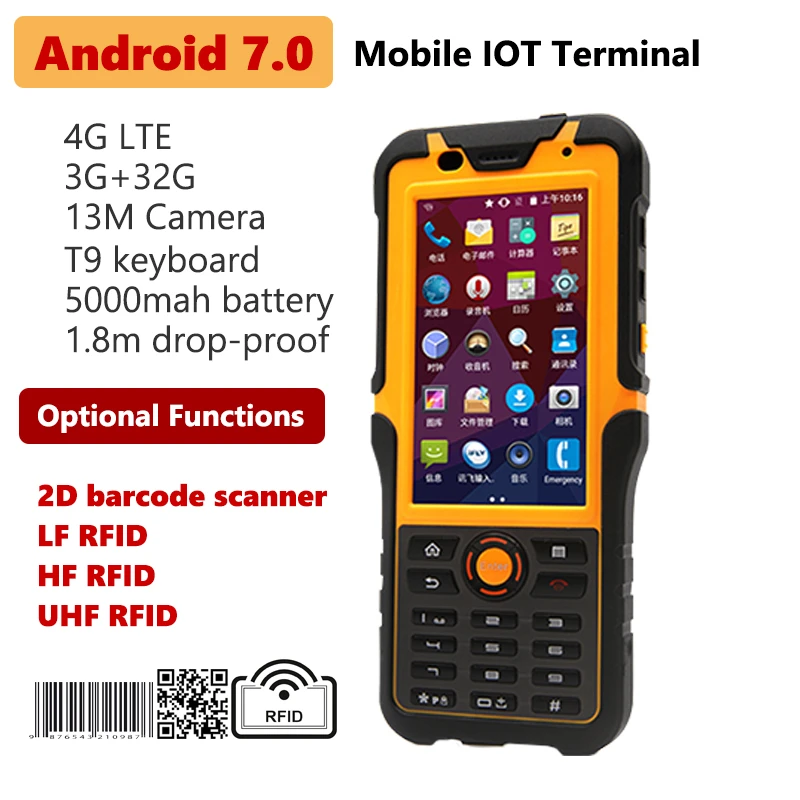 wireless scanner S50V2 Rugged Industrial UHF Reader PDA Android 4G GNSS Optional NFC LF HF UHF RFID Touch Sreen RFID Reader IP67 best scanner