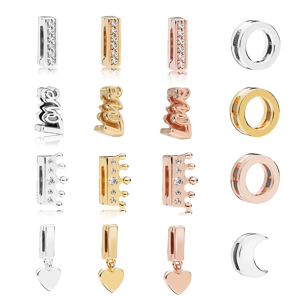 100% блестящие зажимы для браслетов Pandoraer DIY подарок женщин |