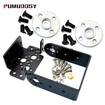 

1set 2 DOF Short Pan And Tilt Servos Bracket Sensor Mount Kit For Compatible MG995 Wholesale Retail