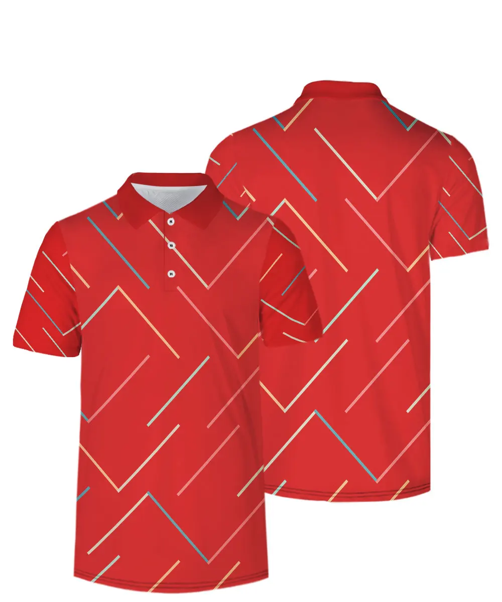 WAMNI 3D рубашка поло с теплым красным градиентом молодежная мода Harajuku мужская полосатая Спортивная сухая тонкая дышащая Свободная рубашка поло оверсайз