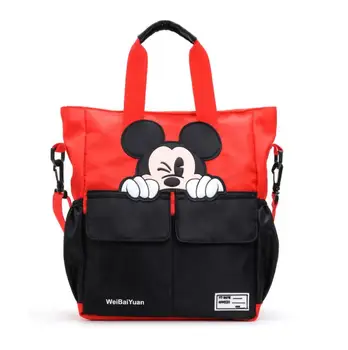 

Cartoon Mickey Handbag Nylon Women Bag Cute Large Capacity Female Shoudler Bag Kids Girl Boy Crossbody Bag Tote Bolsa Feminina