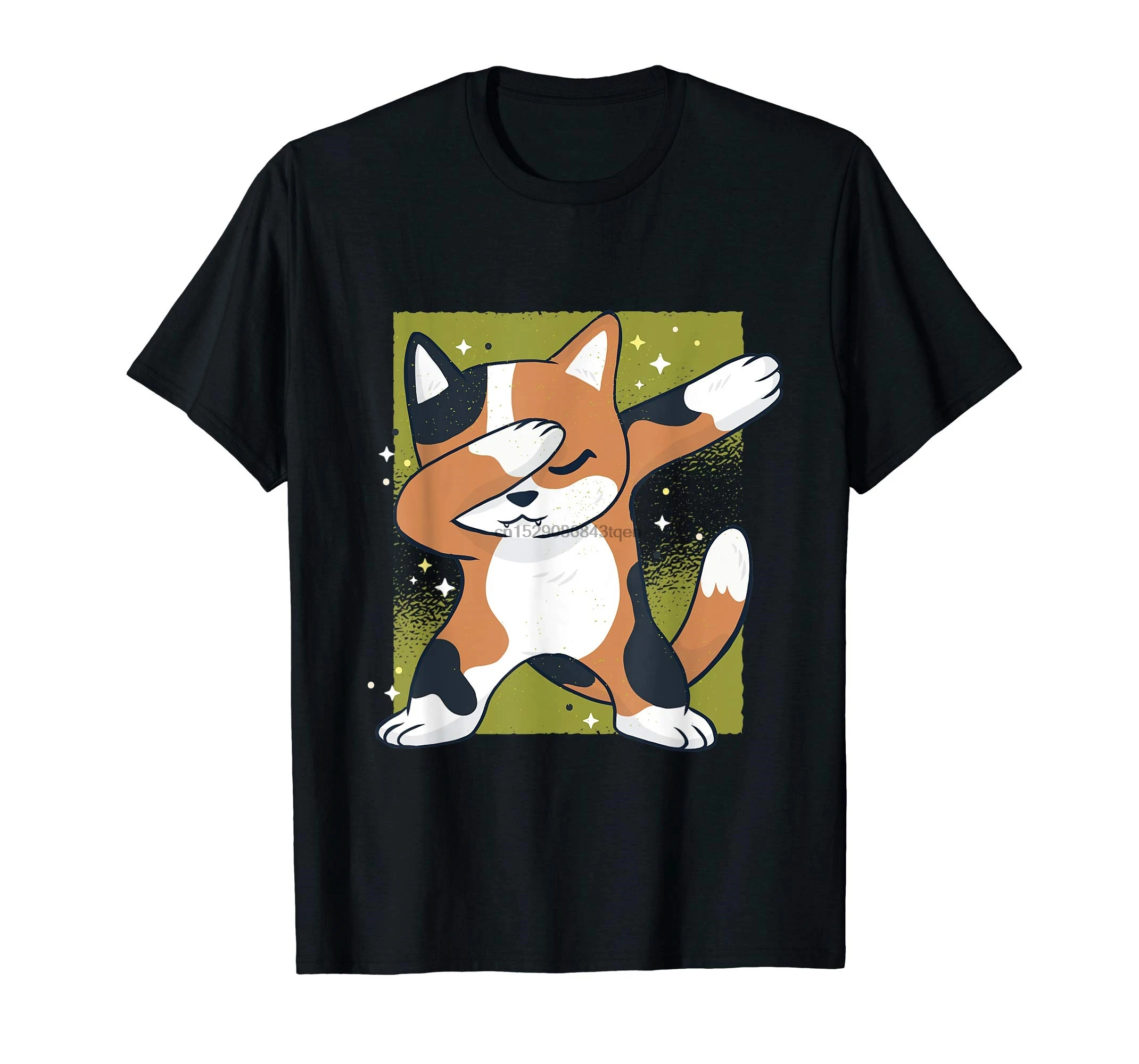 Meow Dabbing Cat Kitten Funny Dab Dance Kitty Gift T-Shirt-Men's T-Shirt-Black |