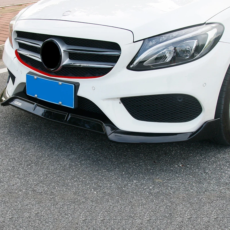 Карманго для Mercedes Benz C Class W205- автомобильный Передний Бампер Защитный чехол для крыла накладка рамка наклейка внешний аксессуар