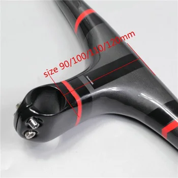 

EC90 Road Bike Bicycle Integrated Handlebar Carbon Fiber Handle Drop Bar For The Brake System Universal Bicycle Handlebar