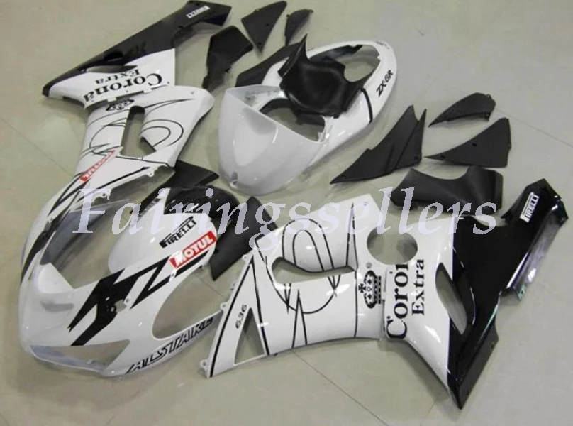 

OEM Quality Injection Mold Motorcycle New ABS Fairings kits Fit For kawasaki Ninja ZX-6R ZX6R 636 2005 2006 05 White Black