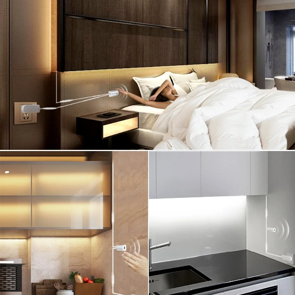  Hand Sweep Smart Switch LED Cabinet lights Hand Motion Sensor LED Strip 1M 2M 3M 4M 5M Kitchen Bedr - 4000308761372