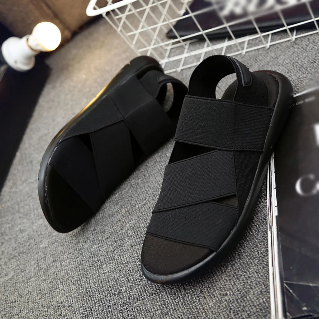 35 сандалии мужские мужские сандалии римская Мужская обувь Летние вьетнамки серые черные сандалии на плоской подошве парные Нескользящие сандалии