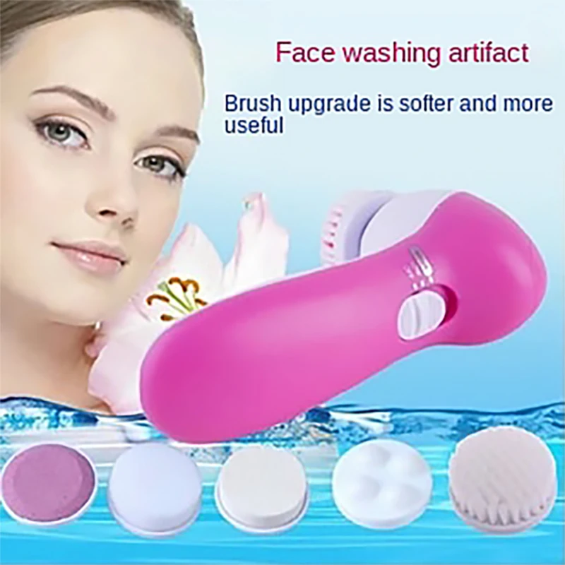 

5 In 1 Electric Facial Cleansing Brush Multifunction Cleansing Brush Sonic Face Cleansing Brush Face Massager Tools for Beauty