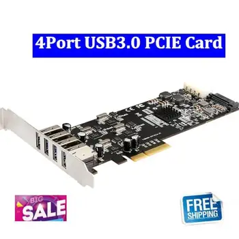 

5Gbps Speed PCI Extender 4 Port PCI-E To USB 3.0 HUB PCI Express Expansion Card Adapter For Desktop Expresscard USB 3.0 PCIe 4X